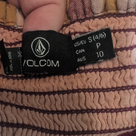 Volcom Checkered Midi Dress with Button Detail - Picture 7 of 8